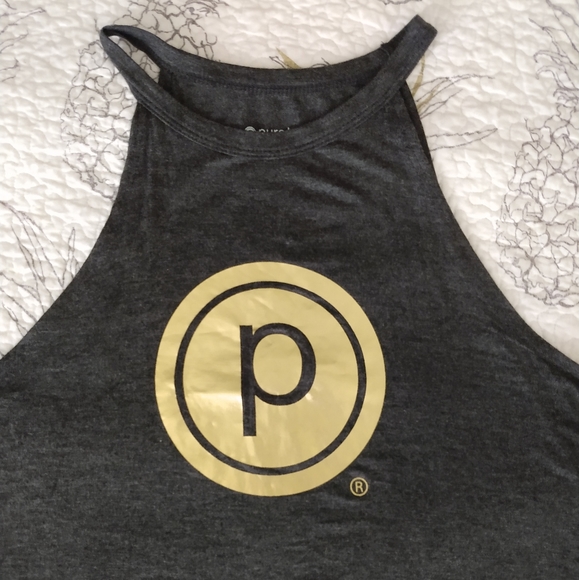 Pure Barre tank top, grey and gold, Small - Picture 4 of 4